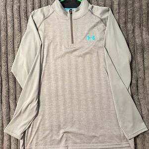 Under Armour Kids Light Gray Quarter-Zip Sweatshirt